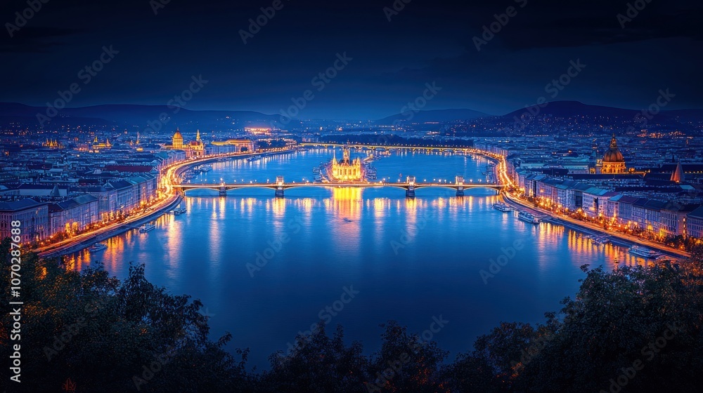Fototapeta premium Budapest Night Lights
