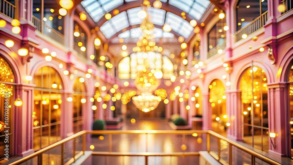 Obraz premium Pastel Pink Gold Bokeh Architectural Photography