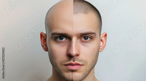 Duality of Appearance in Male Portrait