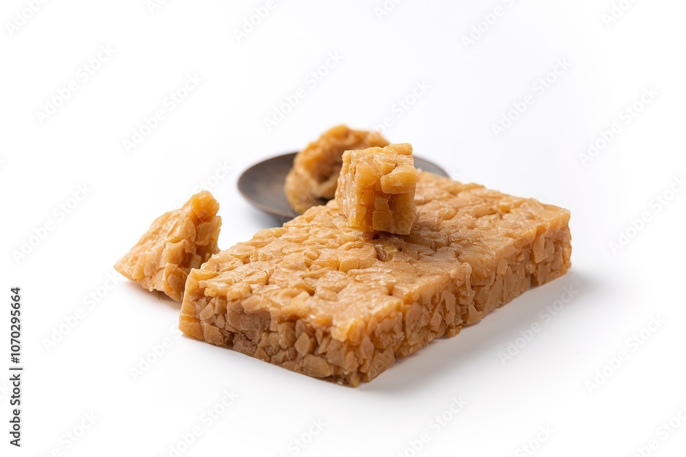 Alm sugar or Jaggery isolated on white background Alm sugar or Jaggery isolated on white background