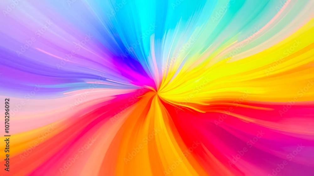 Obraz premium Abstract Burst of Radiating Hues A Symphony of Color, Form, and Movement