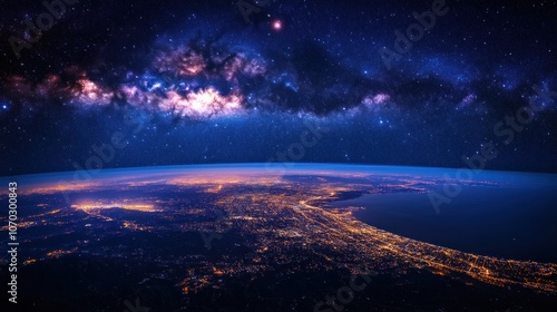 Milky Way over Earth