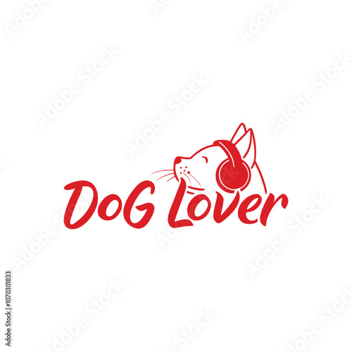 Dog lover typography vector illustration