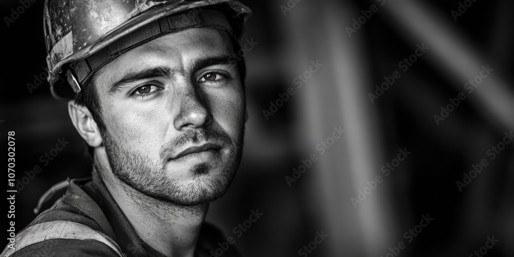 Image of a worker in portrait format. Image of a worker in portrait format.