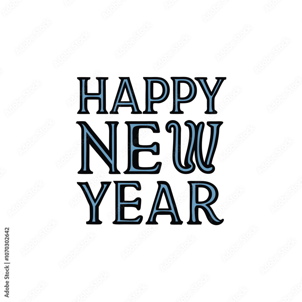 Happy New Year element vector illustration Happy New Year element vector illustration
