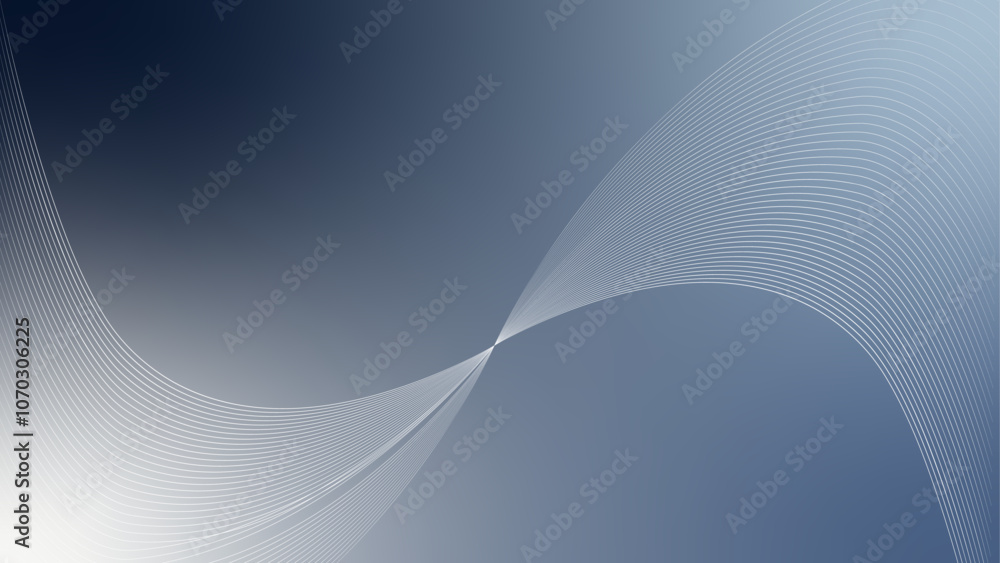 Naklejka premium Gray Silver wave abstract vector blue background