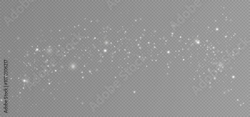 Christmas glowing bokeh. Spot of sparks and whites the stars sparkle with a special light.White light lights Dust.