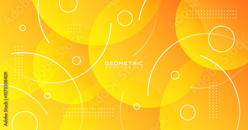 3D orange abstract background overlap layer on bright space with cutout shape effect decoration. Modern graphic design element circles style concept for web banner, flyer, card, or brochure cover