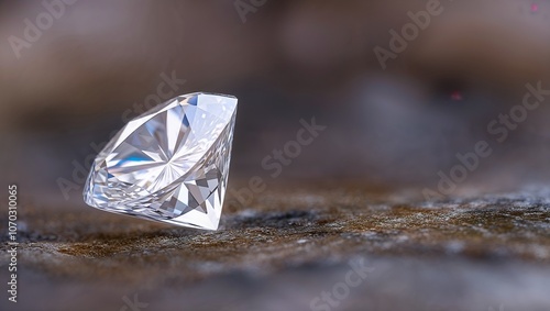 Diamond stone in nature, created by artificial intelligence AI generateds photo