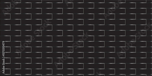 Abstract bathroom wall and floor brick wall texture background. black brick vector illustration texture of the wall with masonry Bricks laid in rows background.