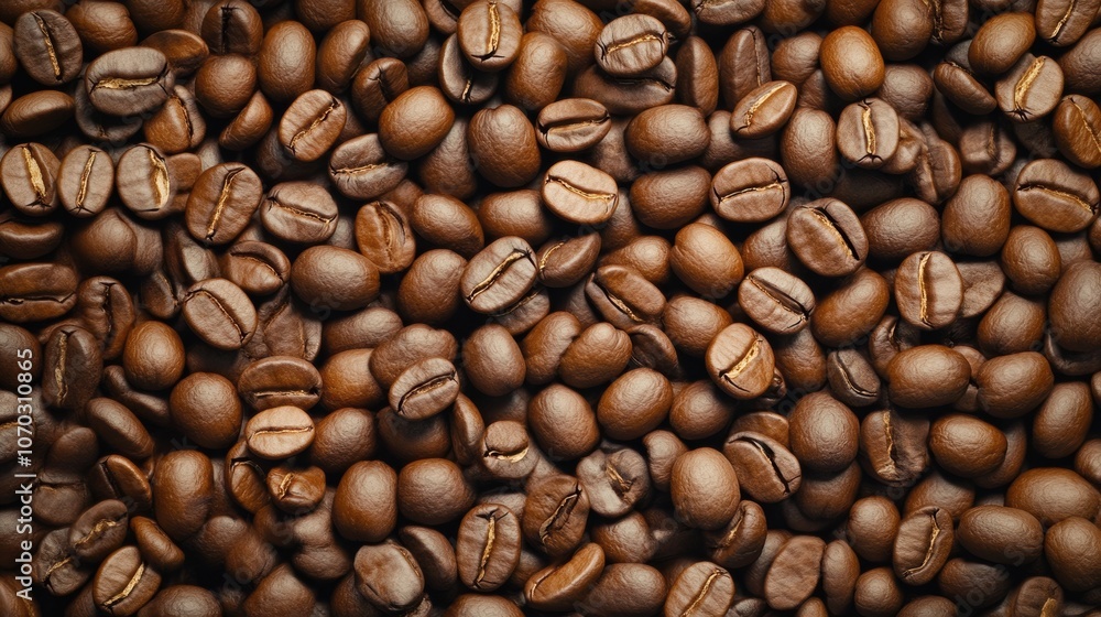 Freshly roasted coffee beans arranged in a close-up view showcasing their rich color and texture, perfect for brewing aromatic beverages in any kitchen Freshly roasted coffee beans arranged in a close-up view showcasing their rich color and texture, perfect for brewing aromatic beverages in any kitchen