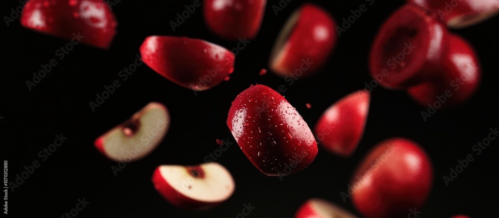 Red Apples in Motion Red Apples in Motion