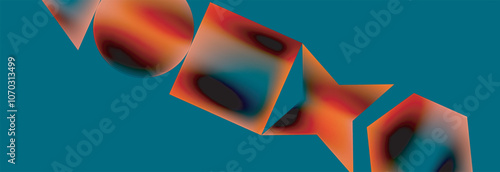 Fluid color geometric shapes abstract background. Vector Illustration For Wallpaper, Banner, Background, Card, Book Illustration, landing page