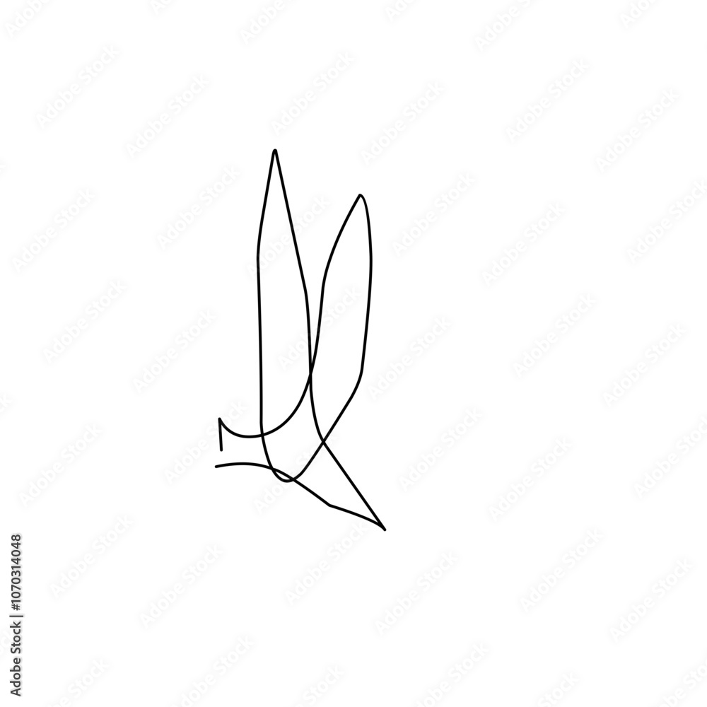Bird one line drawing Bird one line drawing