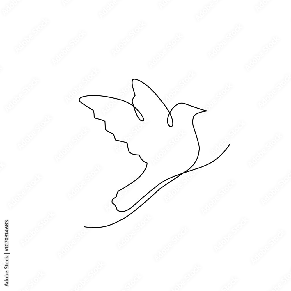 Bird one line drawing Bird one line drawing