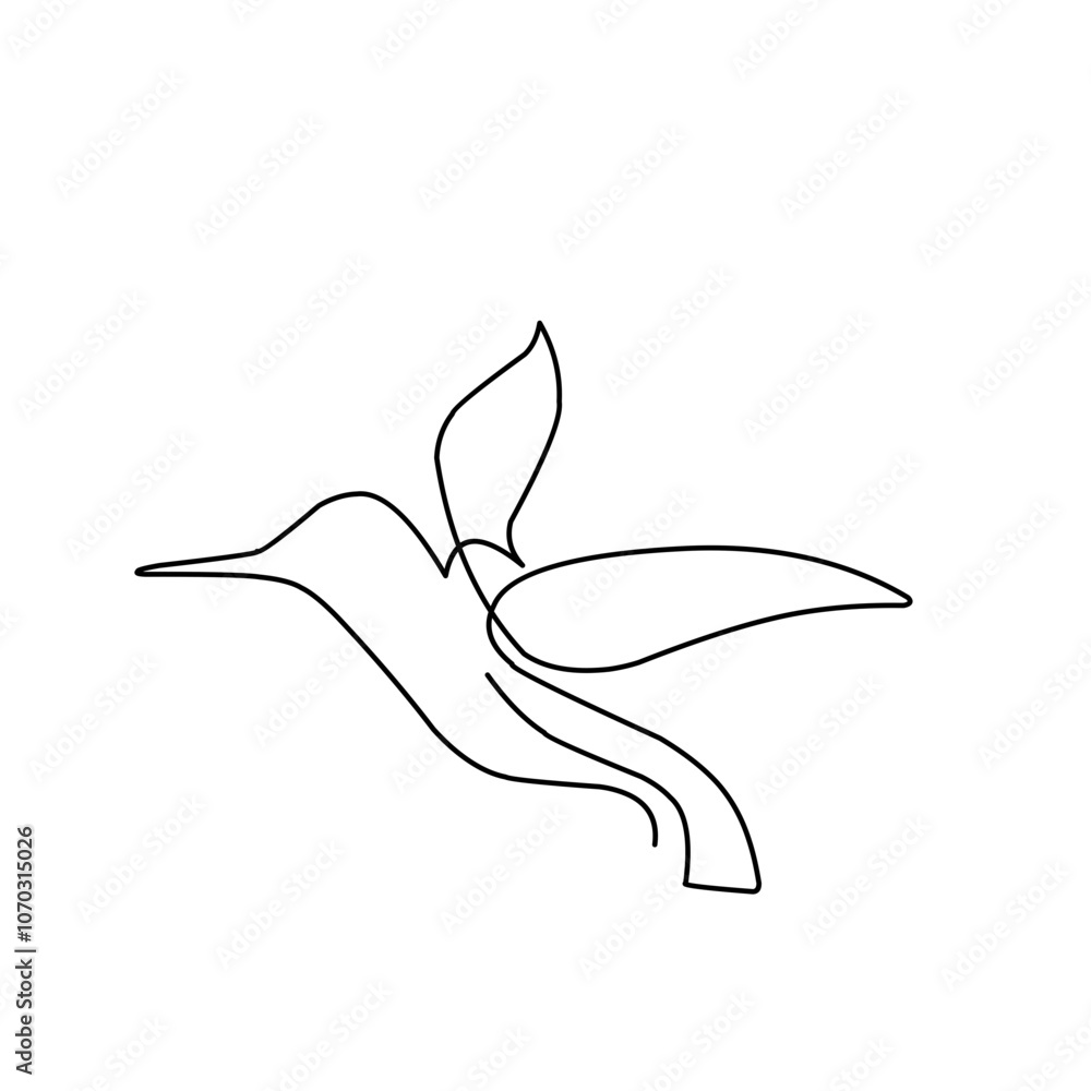 Bird one line drawing Bird one line drawing