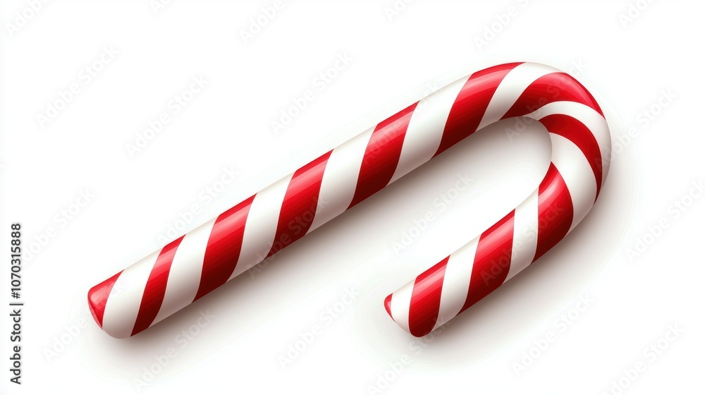 Fototapeta premium Delightful candy cane brings holiday cheer to your festive celebrations