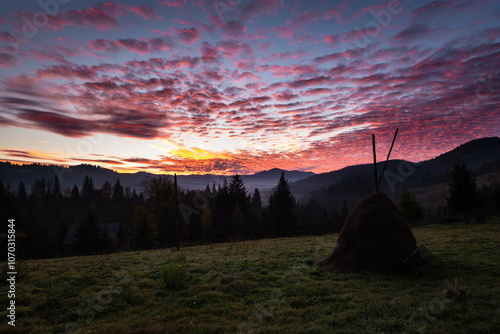 sunrise in the mountains