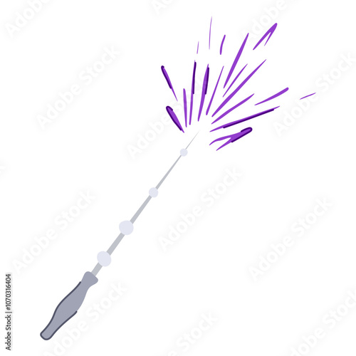 sorcery magic stick cartoon. charm mystic, power wizardry, alchemy incantation sorcery magic stick sign. isolated symbol vector illustration