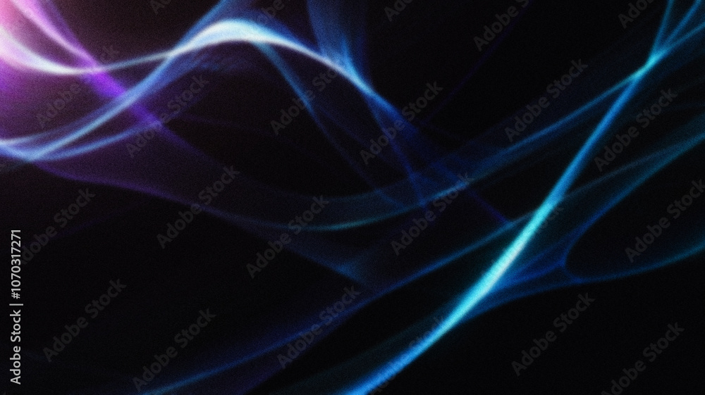 Elegant Luminous Ribbons of Light in Motion, Soft Purple and Cyan Flowing Strands on Dark Background Elegant Luminous Ribbons of Light in Motion, Soft Purple and Cyan Flowing Strands on Dark Background