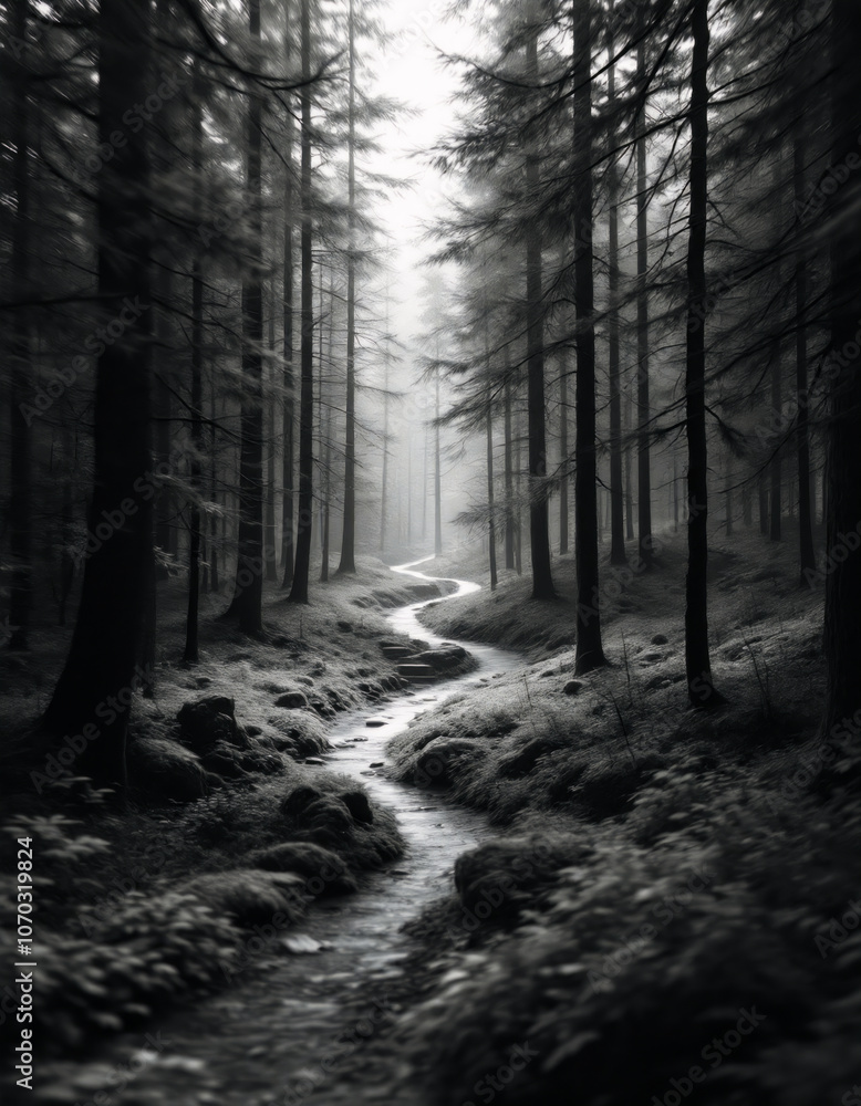 Naklejka premium path in the forest