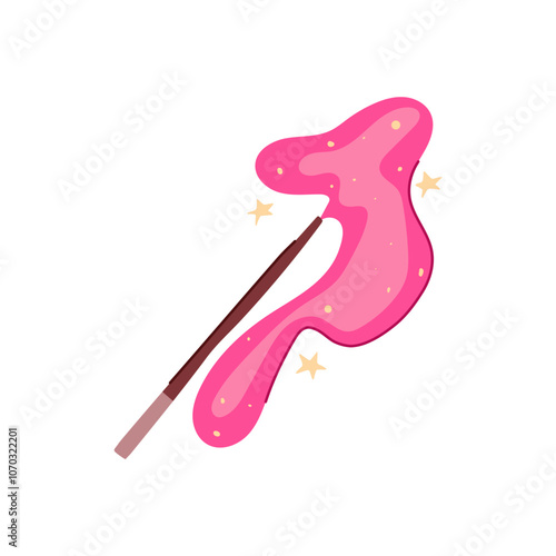 wizardry magic stick cartoon. alchemy incantation, conjure supernatural, talisman hex wizardry magic stick sign. isolated symbol vector illustration