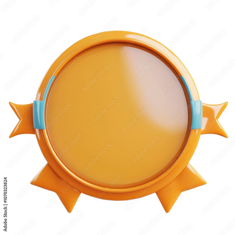 A bright, round orange badge featuring decorative sun-like rays, perfect for awards or recognition., isolated on a transparent background. A bright, round orange badge featuring decorative sun-like rays, perfect for awards or recognition., isolated on a transparent background.