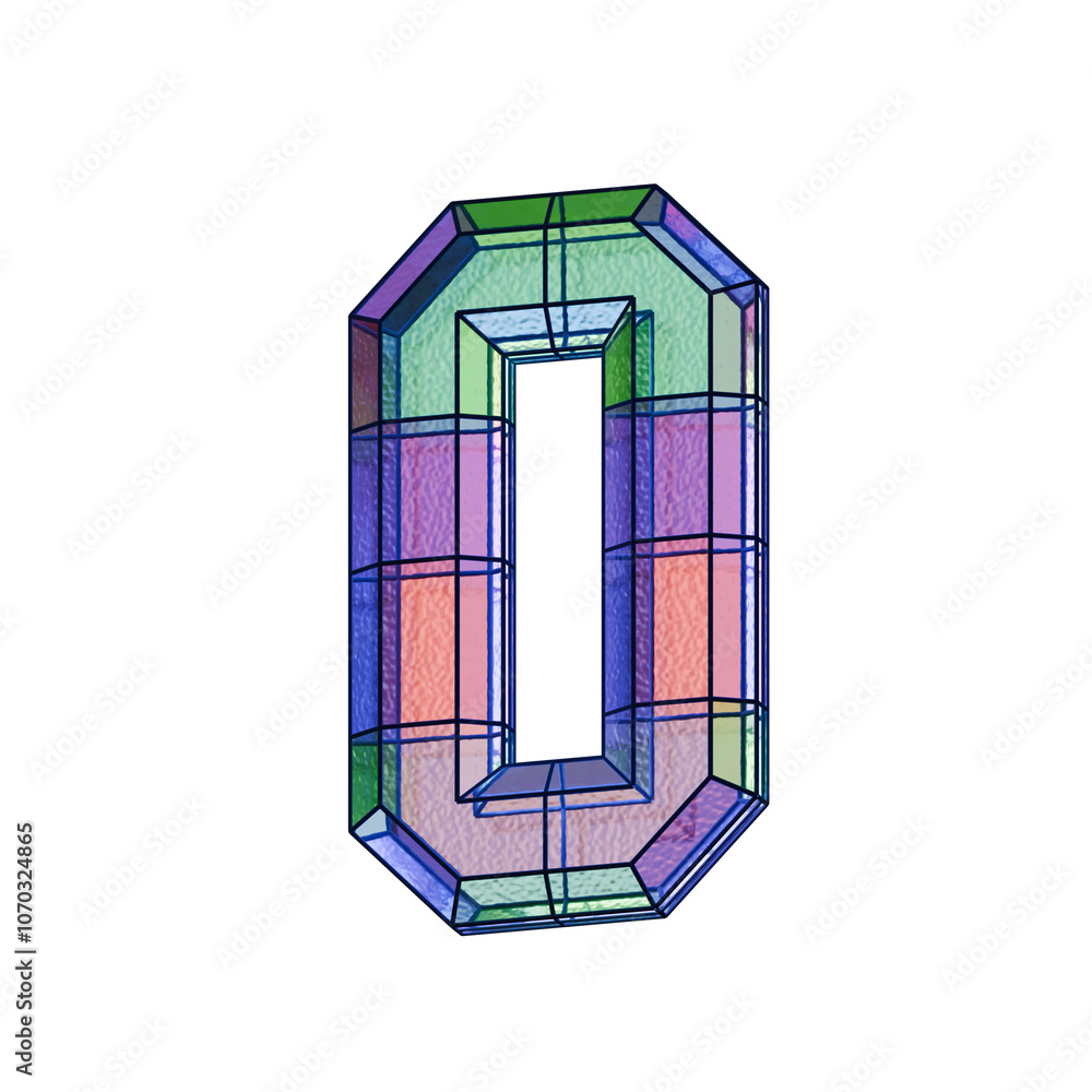 3D Glass Mosaic Alphabet - Colorful 3D Glass Mosaic Alphabet - Colorful