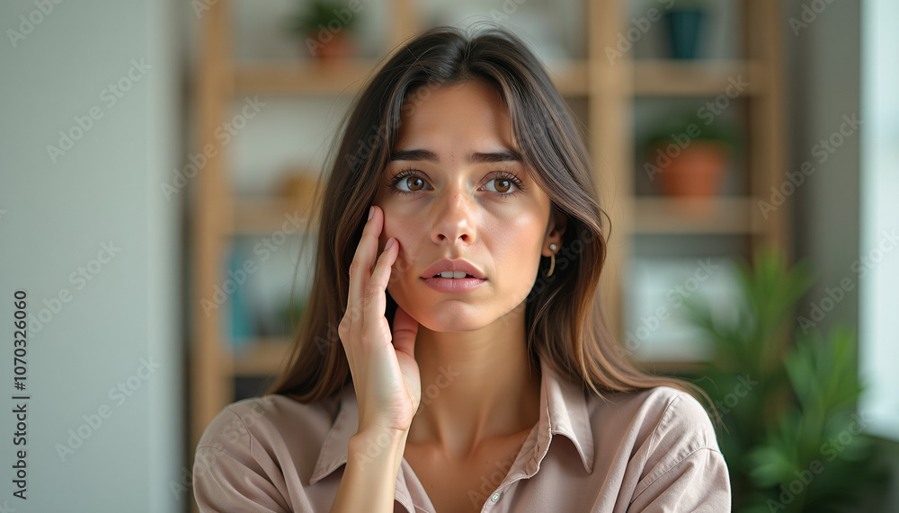 Woman in Thoughtful Pose Woman in Thoughtful Pose
