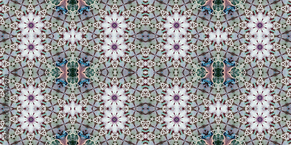 Seamless kaleidoscope pattern. The texture of the woven pattern. Endless pattern Seamless kaleidoscope pattern. The texture of the woven pattern. Endless pattern