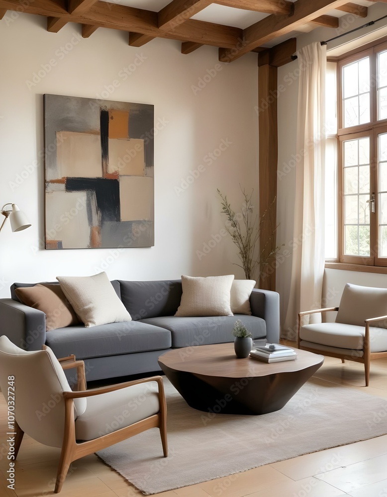 Fototapeta premium Modern living room interior. 