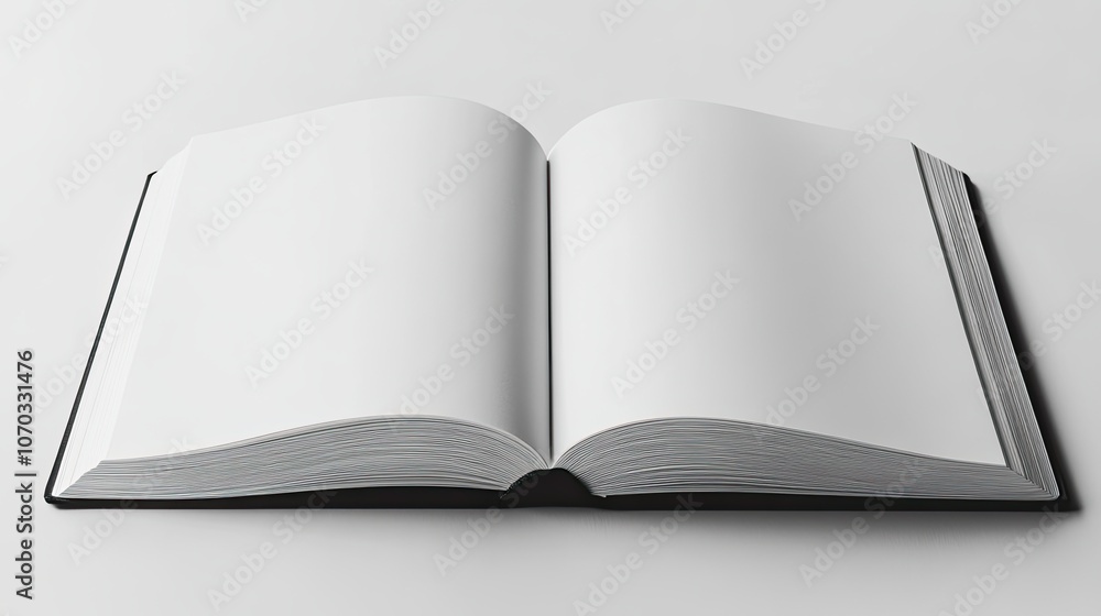 Open Notebook with Blank Pages from the Top Perspective Open Notebook with Blank Pages from the Top Perspective
