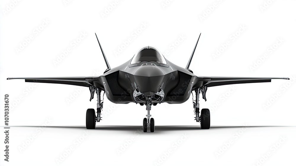 Modern Fighter Aircraft Side View on Clean Background Modern Fighter Aircraft Side View on Clean Background