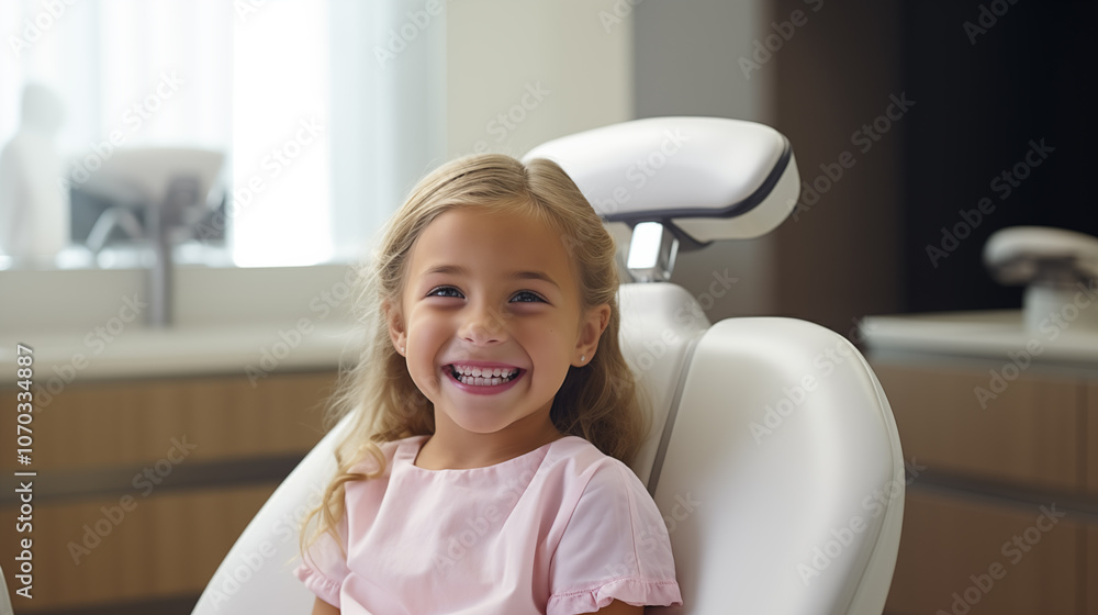 Cute little girl beautiful smile and strong teeth at a children's dentistry, Healthy teeth.
Cute little girl beautiful smile and strong teeth at a children's dentistry, Healthy teeth.