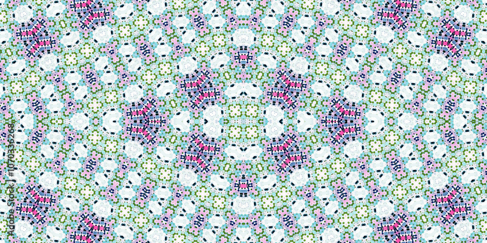 Seamless kaleidoscope pattern. The texture of the woven pattern. Endless pattern Seamless kaleidoscope pattern. The texture of the woven pattern. Endless pattern