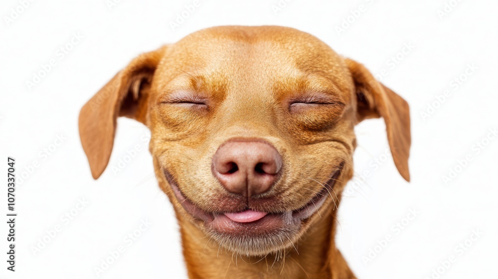 Joyful dog smiles brightly spreading happiness and cheer to everyone around Joyful dog smiles brightly spreading happiness and cheer to everyone around