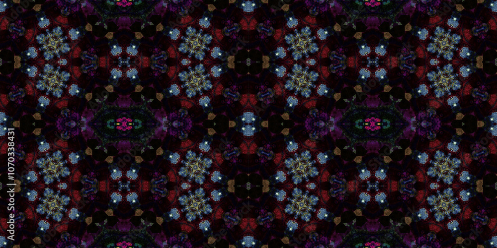 Seamless kaleidoscope pattern. The texture of the woven pattern. Endless pattern Seamless kaleidoscope pattern. The texture of the woven pattern. Endless pattern