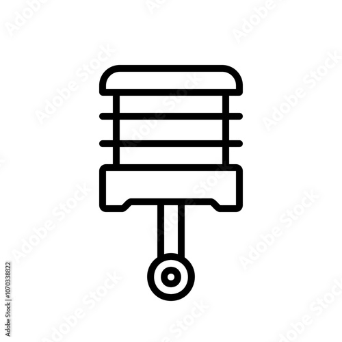 Outline icon for web. Spare car parts icon