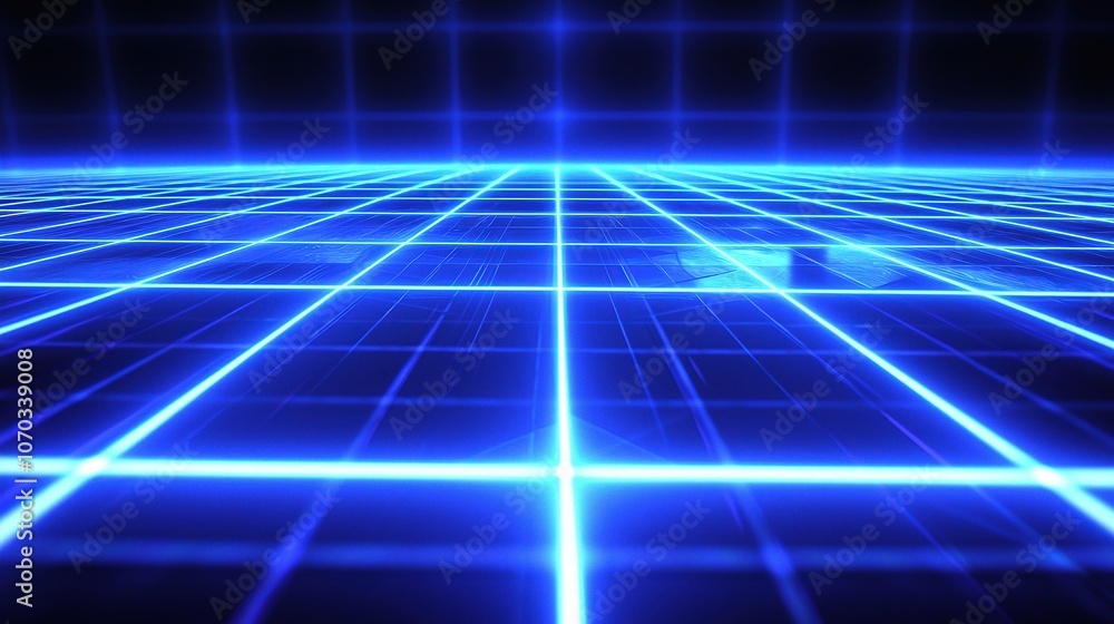 Neon Blue Grid Background for Design Projects Neon Blue Grid Background for Design Projects