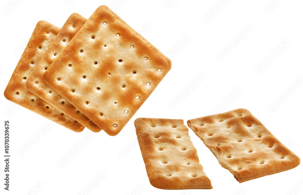 composição de biscoito de água e sal isolado em fundo transparente composição de biscoito de água e sal isolado em fundo transparente