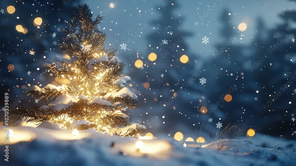 Close-up of a Christmas tree branch covered in snow. Selective focus Close-up of a Christmas tree branch covered in snow. Selective focus