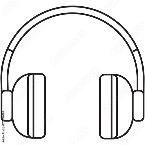 headphones icon on white background