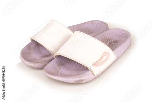 sandals color purple isolated on white background