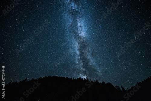 The Milky Way over the mountains