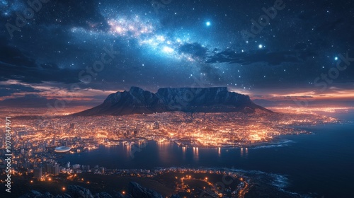 Nighttime View of Cape Town