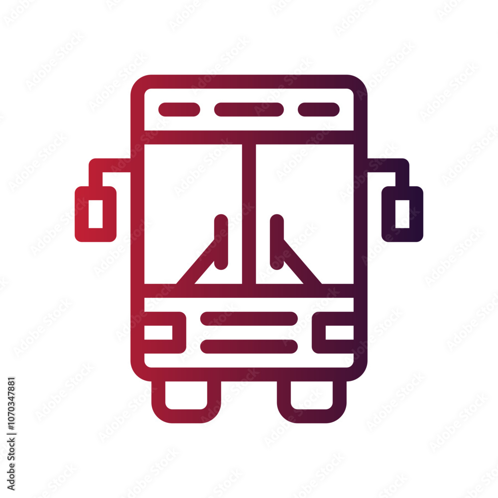 public transport gradient icon public transport gradient icon