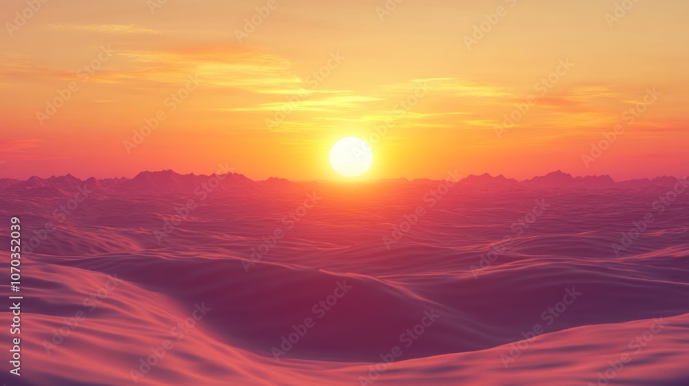 Sunset over Rolling Dunes Sunset over Rolling Dunes