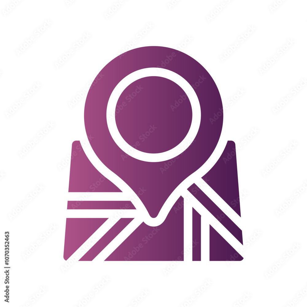 map flat gradient icon map flat gradient icon