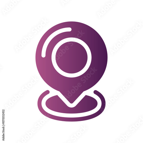 location flat gradient icon