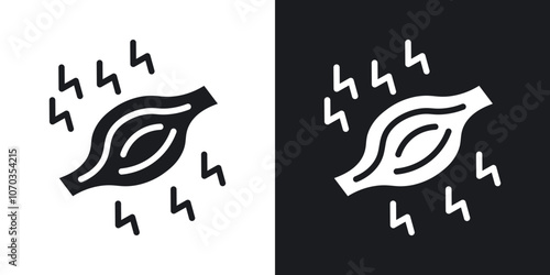 Myalgia icon in solid black and white color